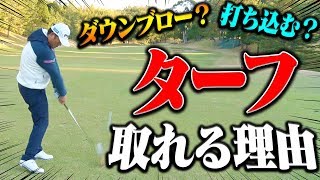 アイアンで「ターフ」を取りたい方へ。取れる構造を解説します。【中井学】【レッスン】