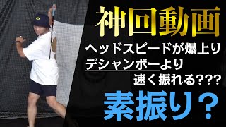 【神回】お金をかけずに上手くなる！！ヘッドスピードがアップする素振り方法とは！？デシャンボーより速く振れるかも？？？