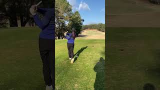 コントロールショットでティーショット