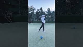 切り返しを変えた今年のスイング（正面）