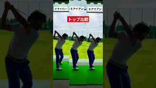 【ドライバーとアイアン　スイング比較】クラブによって徐々にダウンサイジングするのがコツ