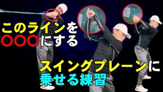 ９割の人がコレできてない！〇〇〇がストレートになると【驚くほどスイングプレーンに乗る】１３本のクラブでHARADAGOLFの練習風景