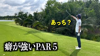 常に池がプレッシャーを掛けてくる。タイゴルフ２日目：ロイヤルバンパインGC 二話目