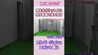 頭を右ポケット上に残す意識で体を回す