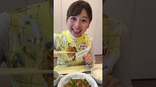 【ゴルフ飯】ご飯がすすむ！ホイコーロー！【丸の内倶楽部】#shorts #ゴルフ飯