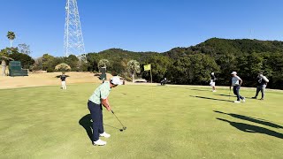 『練習ラウンドの1Hショット動画』とりあえず練ラン中の風景を撮影しました